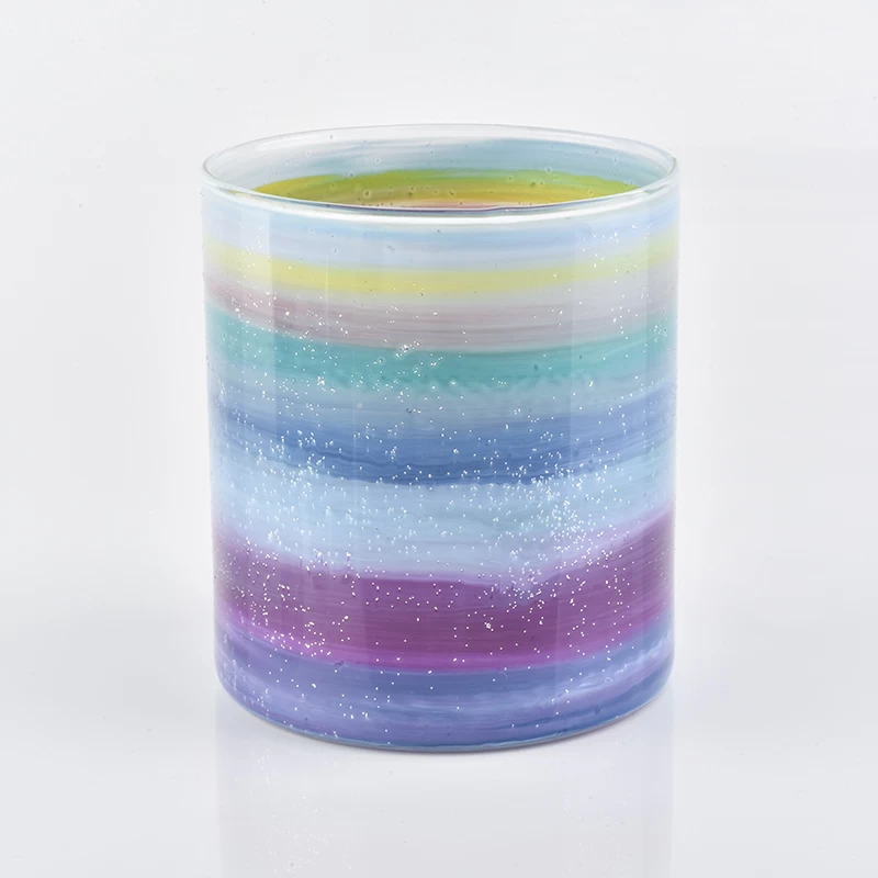 Wholesale Beautiful Hand-Painted glass candle jar