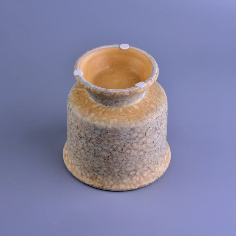 Small ceramic candle holder with stand