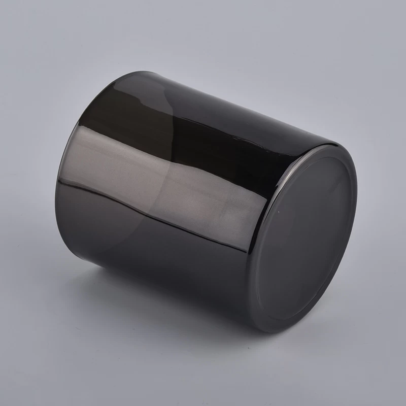 8oz 10 oz 12oz Solid Black Glass Candle Jar for Decoration
