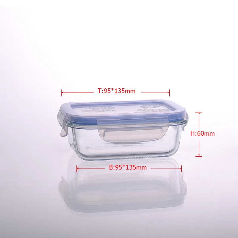 square glass container with lid