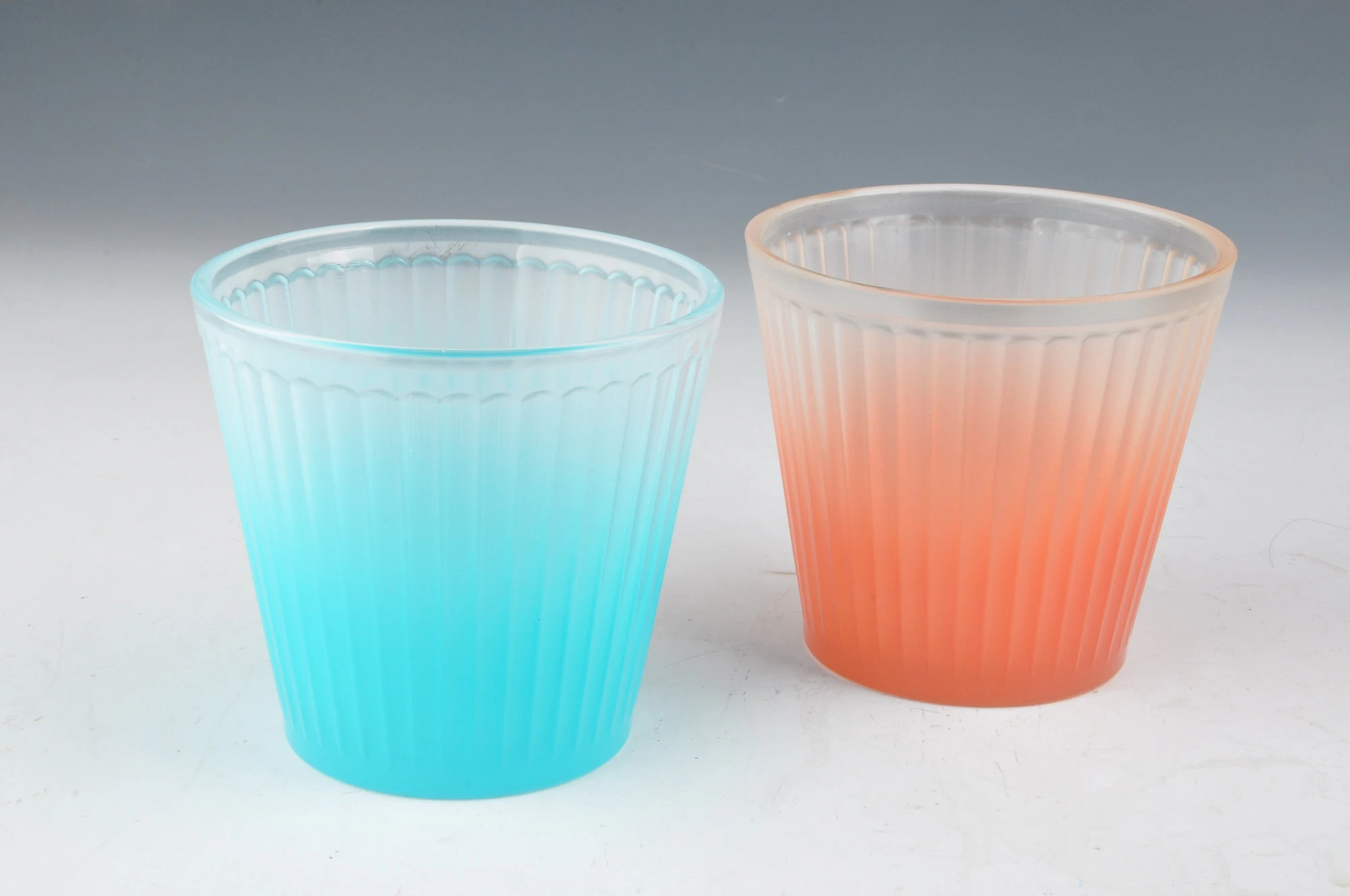 Hot Sale Gradient Colors Glass Candle Jars