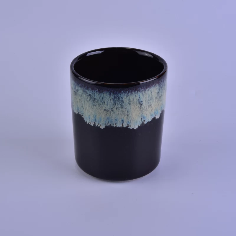 Gradient color ceramic candle holders