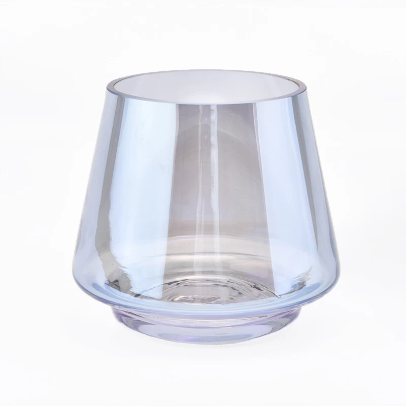 translucent shinny electroplated glass jars