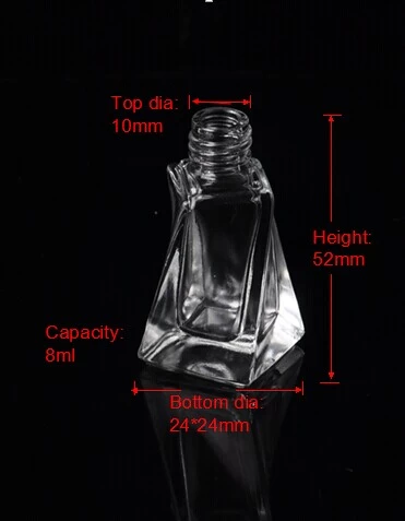 diamond shaped fancy empty glass perfume bottle in 50ml for women