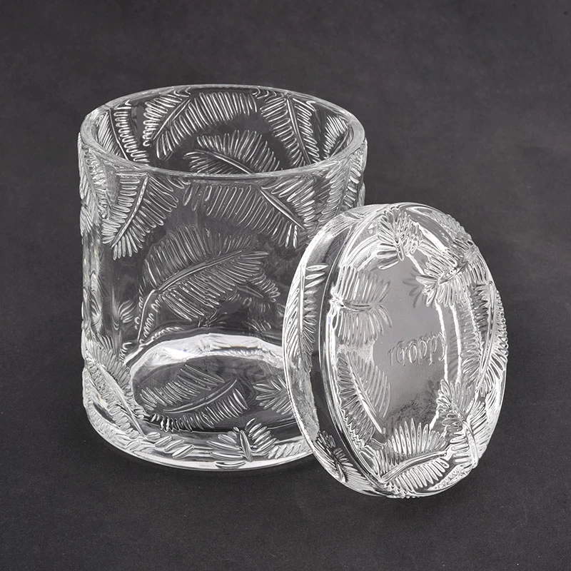 glass candle jar with lids