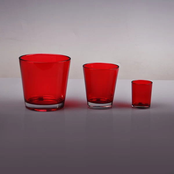 Hot Popular Three Size V Shape Glass Candle Holders
