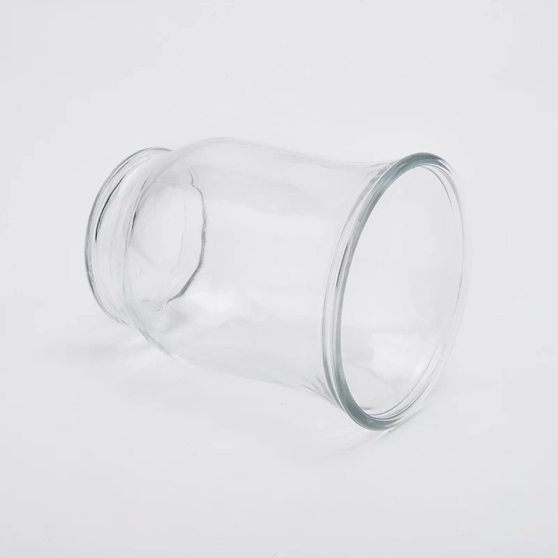 transparent glass candle holders