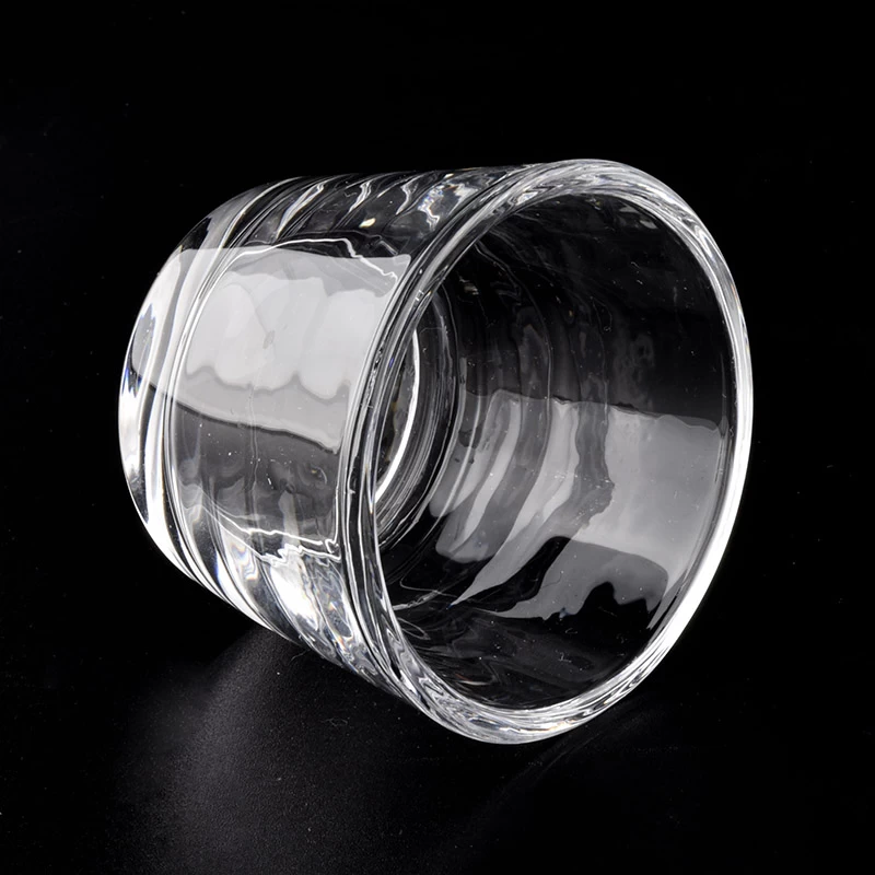 50ml high white V shape glass votive candle jars