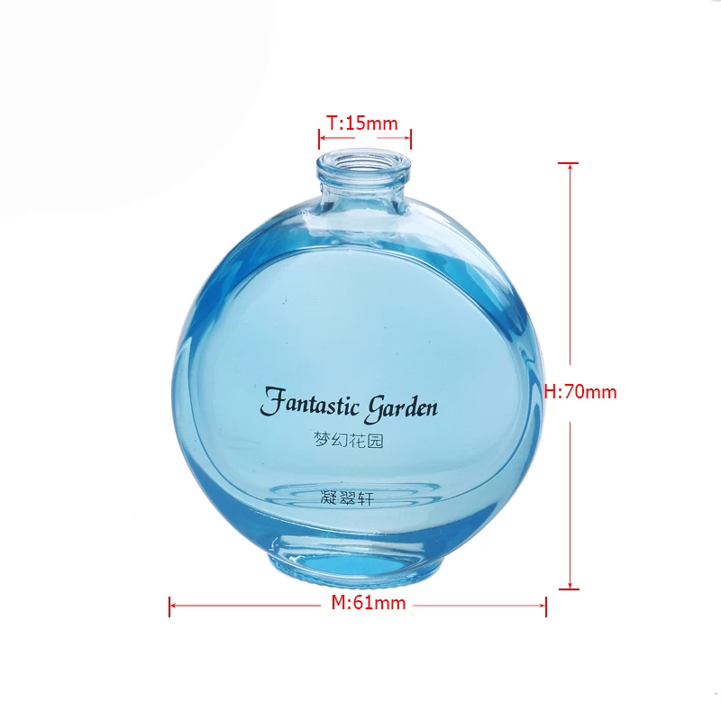 blue color perfume bottle