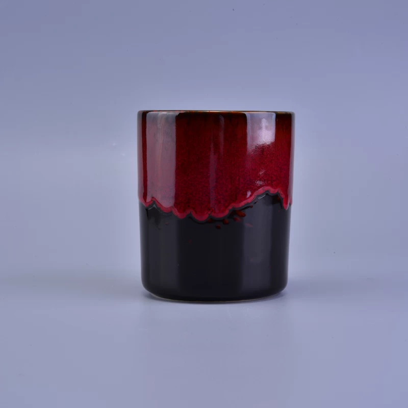 Vintage Transmutation glaze Ceramic Candle Holder 
