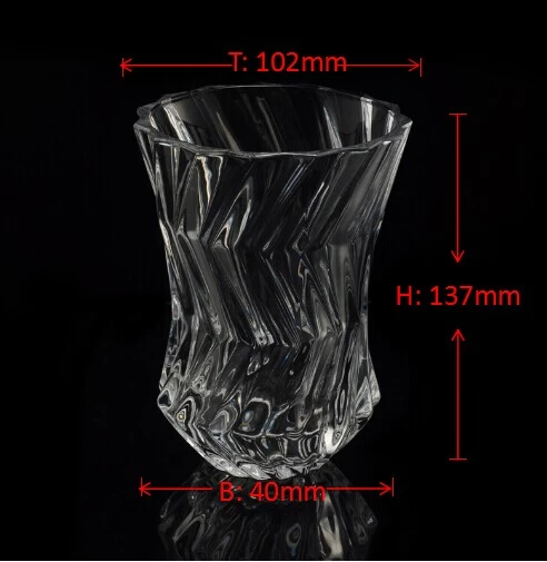  Wholesale customized crystal glass candle holder