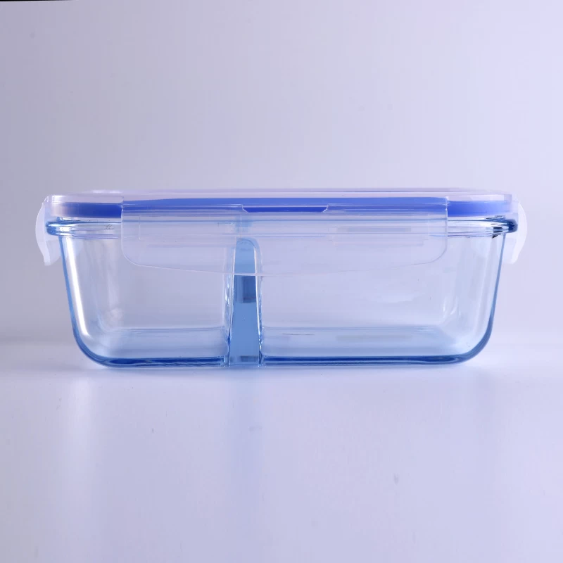 Rectangle Compartment Pyrex Glass Lunch Box 