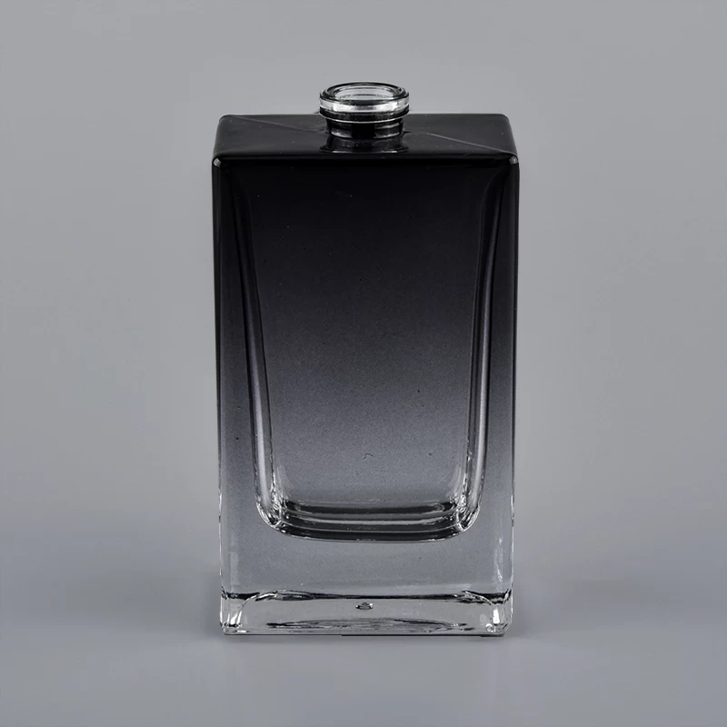ombre black square glass perfume bottles