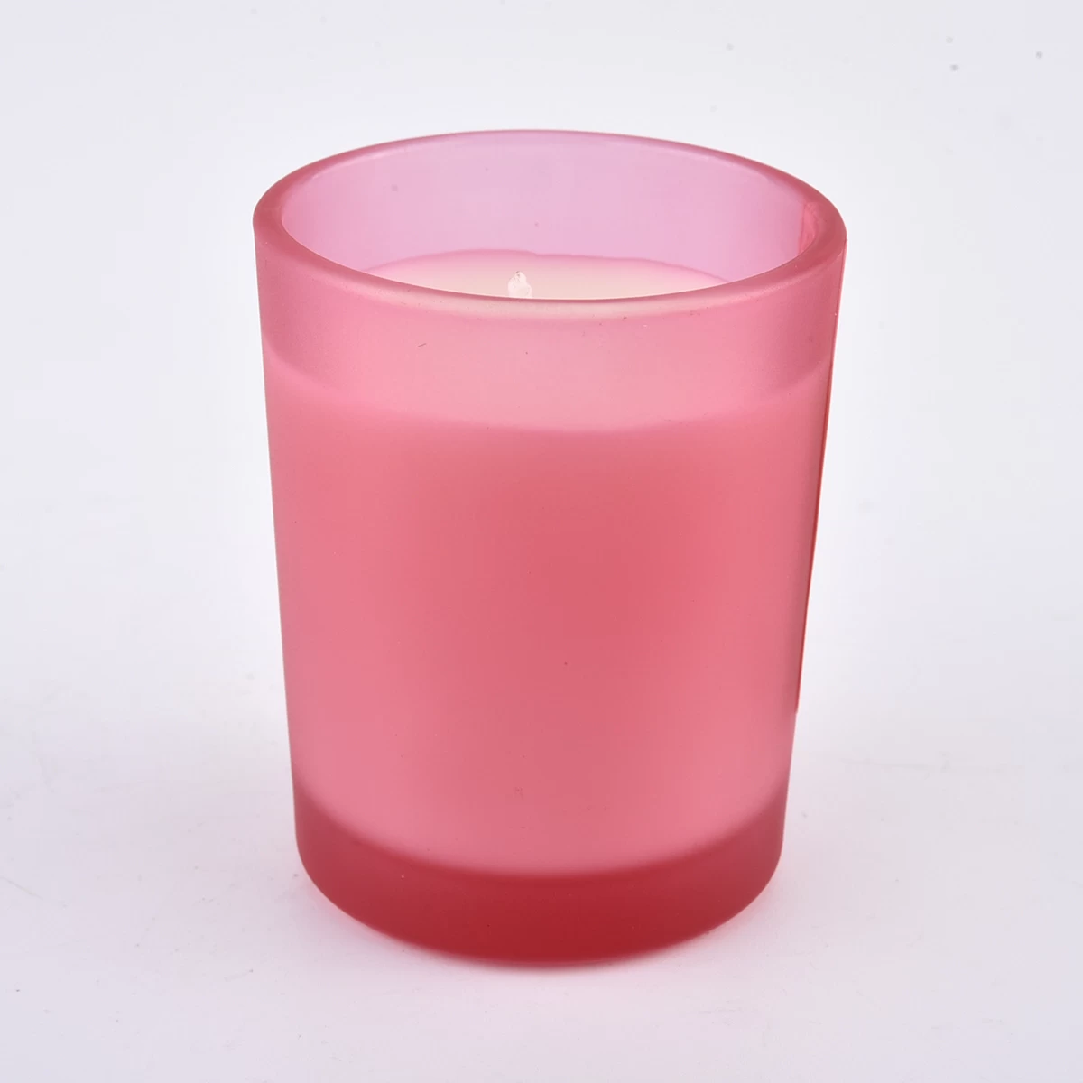 Frosted color votive glass candle holders