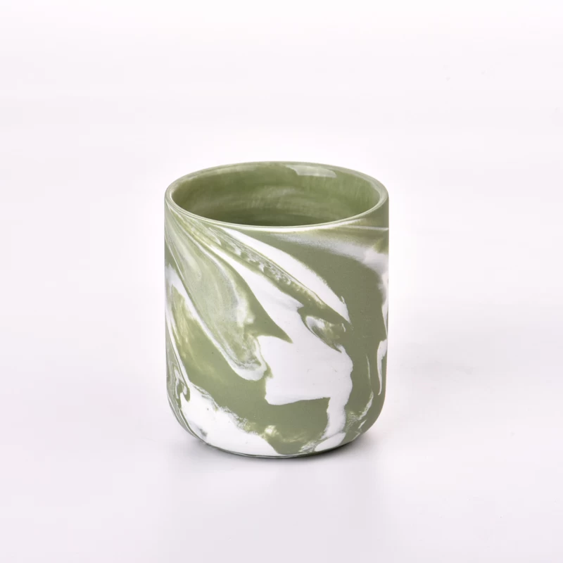 Wholesale luxury empty ceramic clay candle jar for candle making