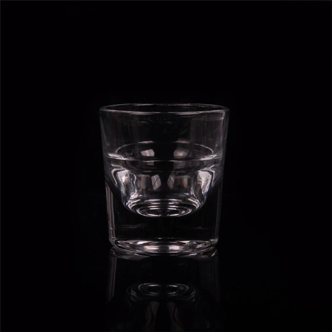 Thickness bottom clear transparent glass candle holder cup