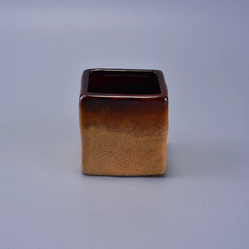 square ceramic candle holder