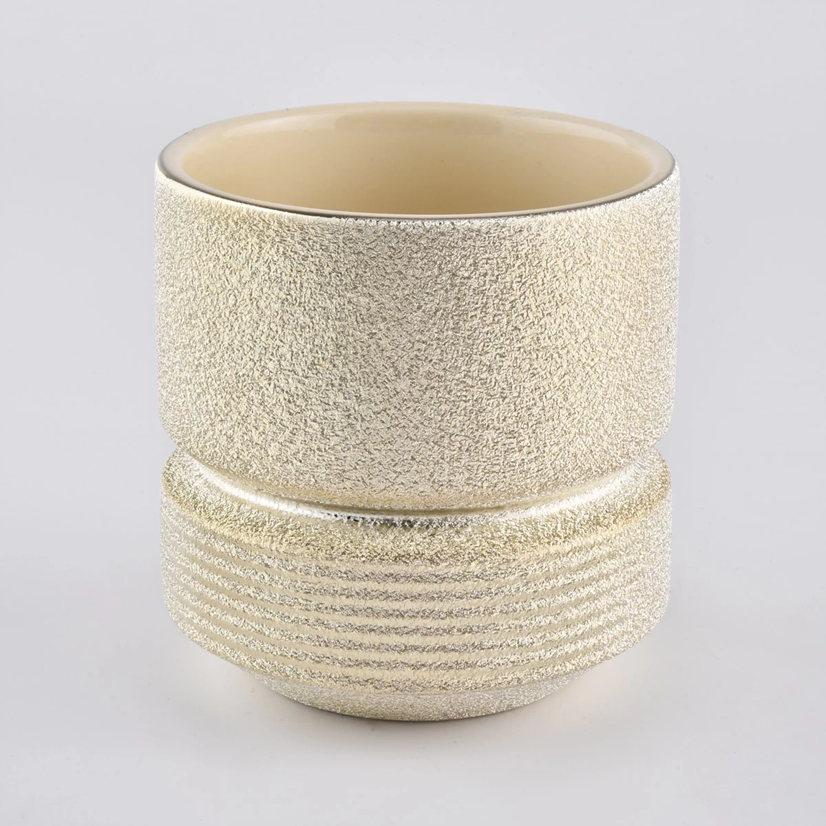 Gold Ceramic Candle Jars