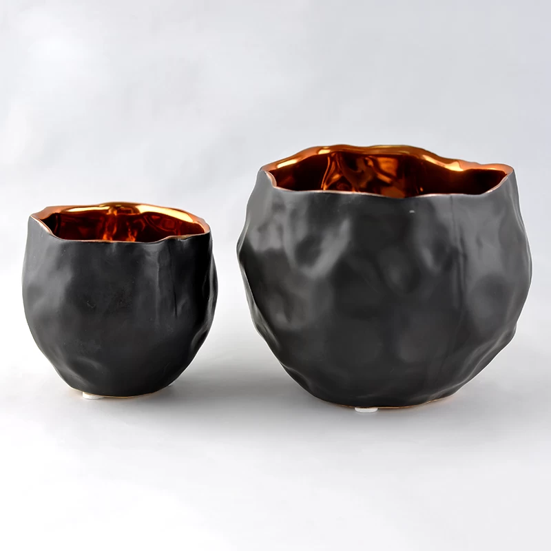 Hot sale eletroplating ceramic candle bowls