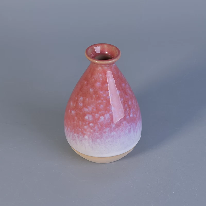 Reactive glazed aroma reed ceramic diffusers bottle