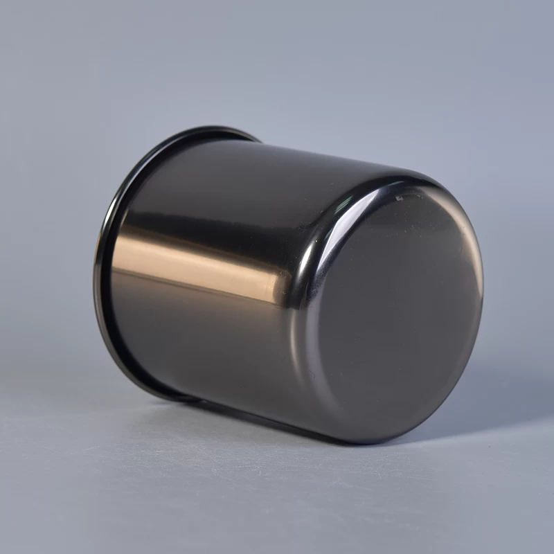 12OZ Luxury stainless steel metal black candle holders