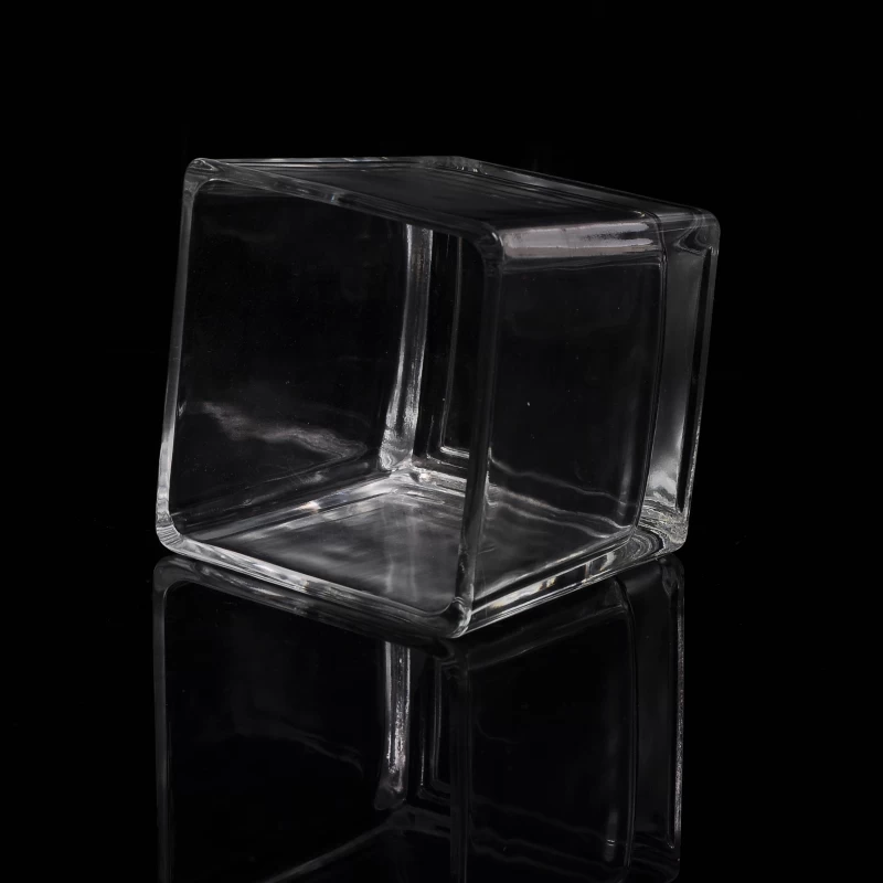 clear square glass jar