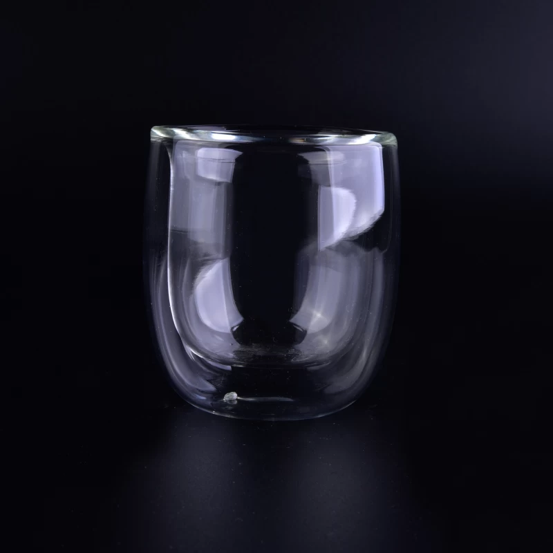 Heat resistant double walled whisky glass cup