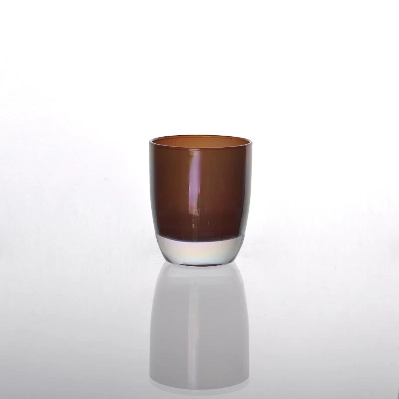 Deep processing glass candle holder