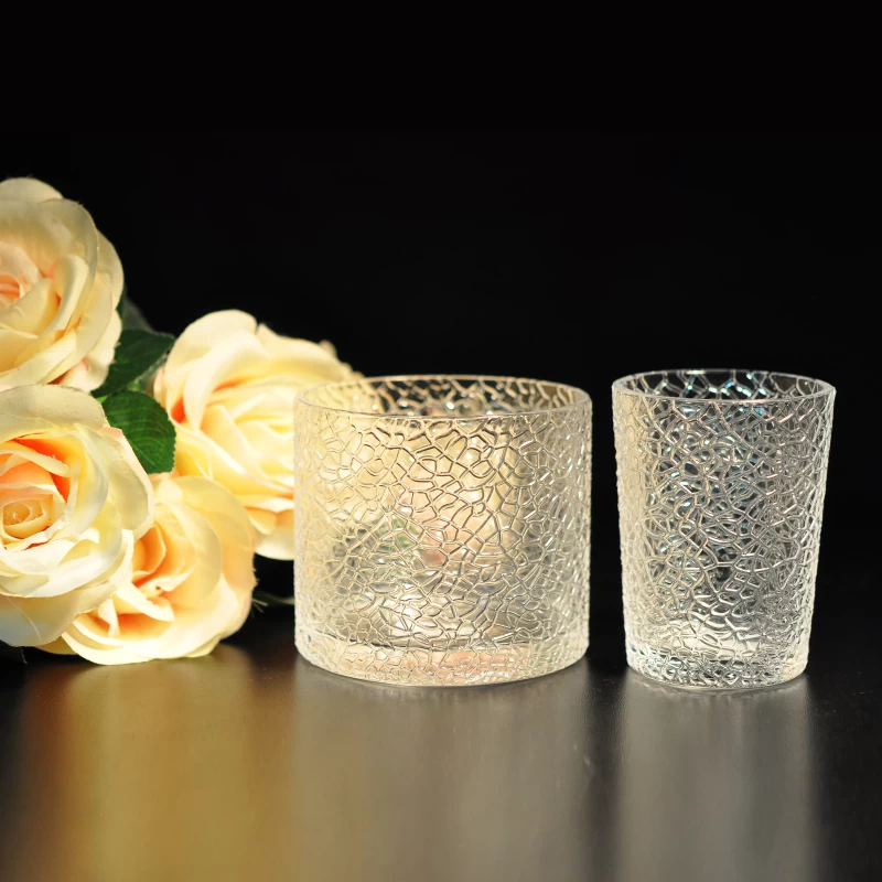 Nets Pattern Clear Glass Candle Sticker