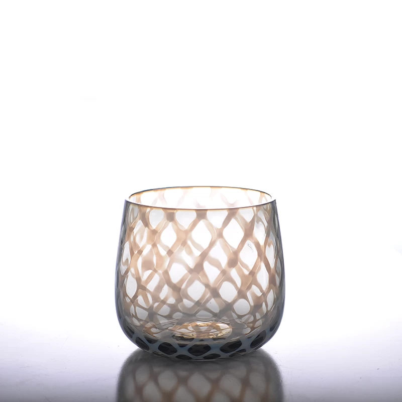 Hot sale unique glass candle jar for wholesale