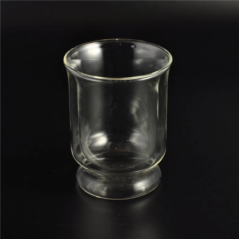 Clear mouth blown double wall tea cup wholesale