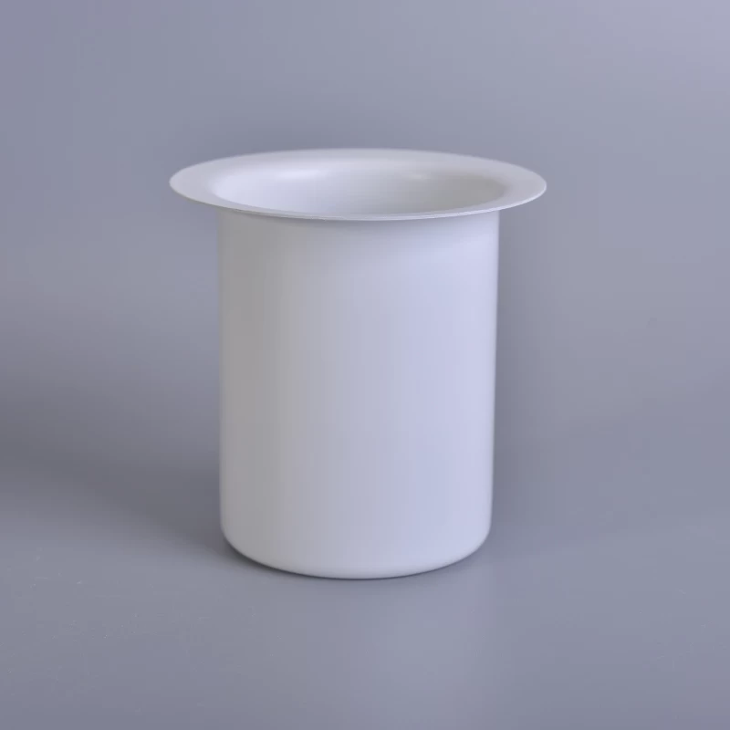White Color Painting Stainless Steel Metal Candle Holder