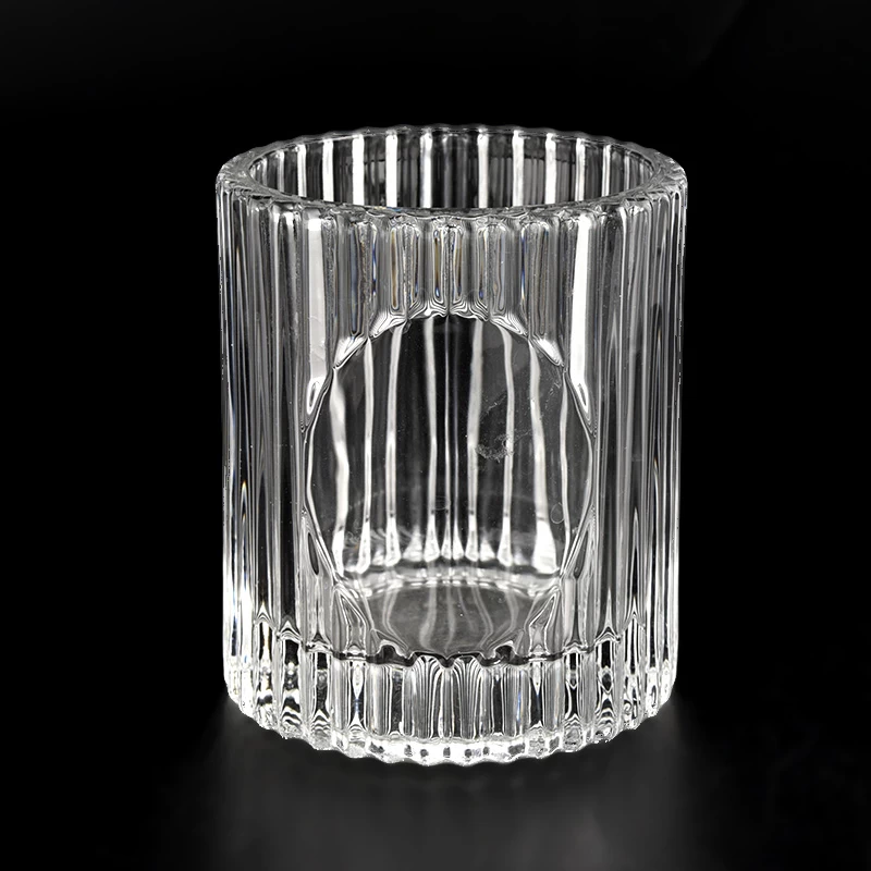 Luxury Glass Candle Vessel Custom Logo Glass Candle Holder