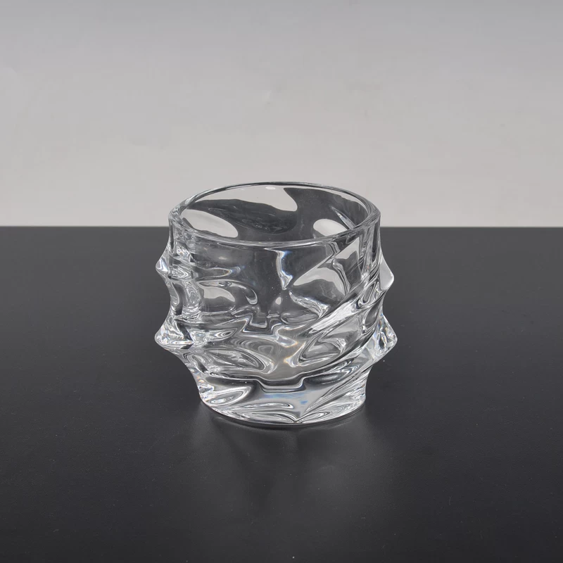 pattern candle holder glass
