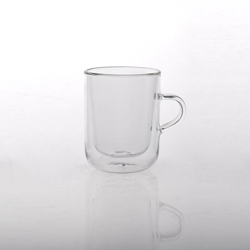 glass double wall mug