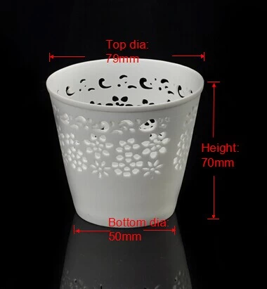 Flower Shape Hollow Ceramic Candle Holder Tealight Votive