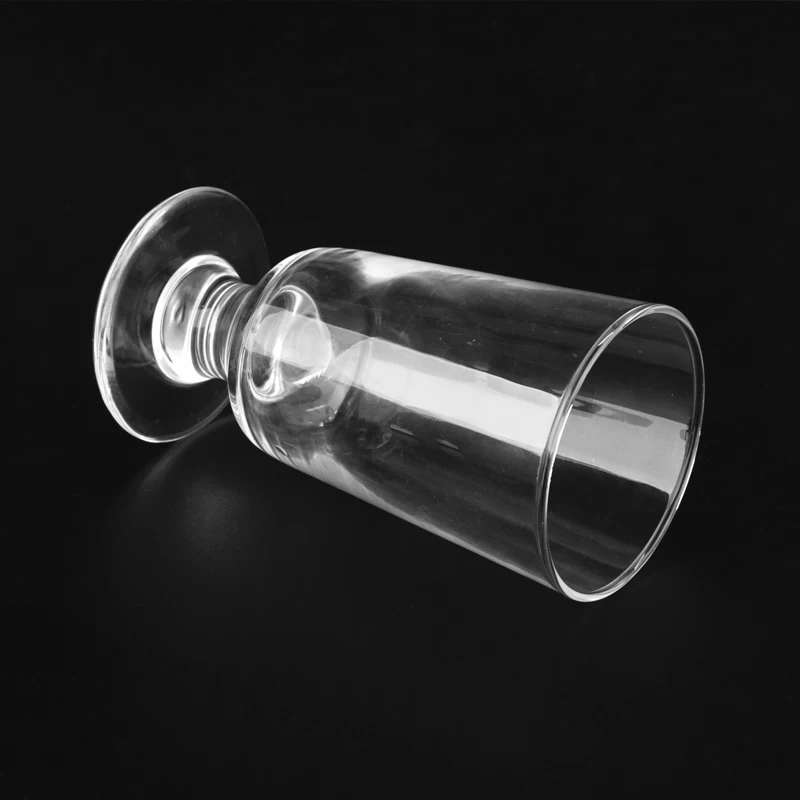 Luxury 8oz clear glass candle holder for home decor manufacturer