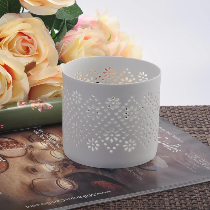 White ceramic votive candle jars wholesale