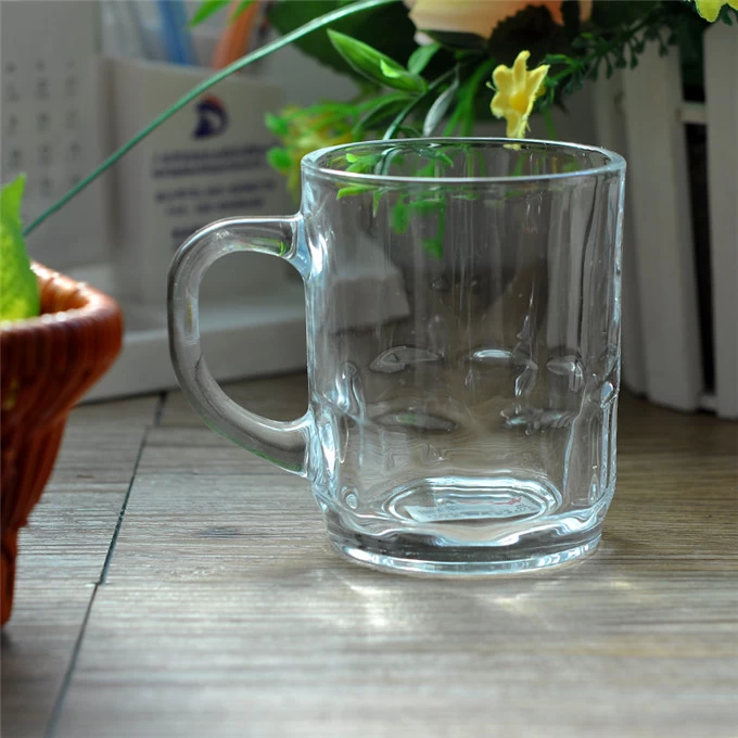 Promotional glass tumbler beer mug with handle