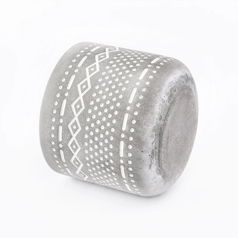 Round shape home  modern cement  tealight candle holders