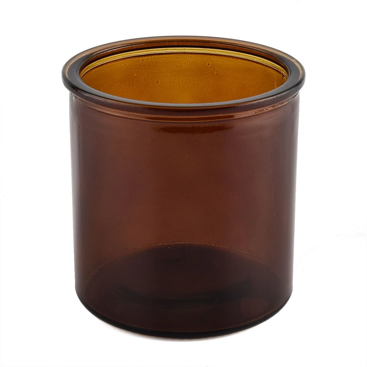 15oz amber glass candle jar with cork