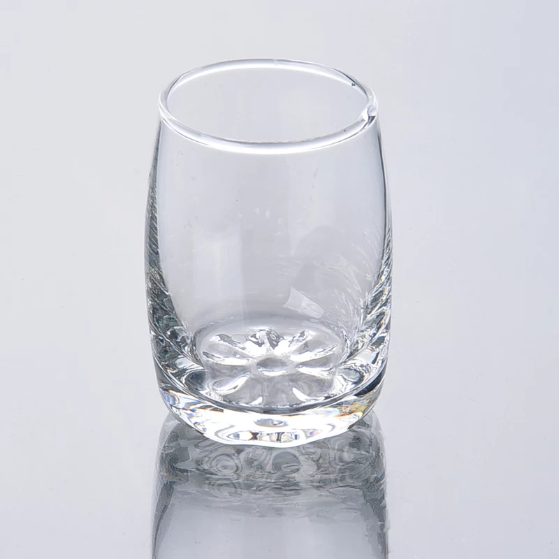 Clear glass water cup