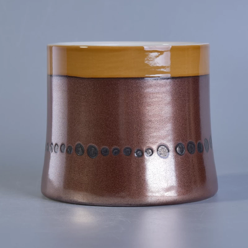 metalize ceramic candle jars