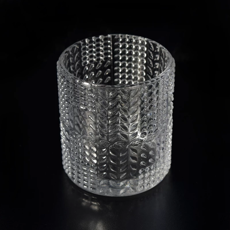 Cylinder transparent votive glass candle holder with low MOQ