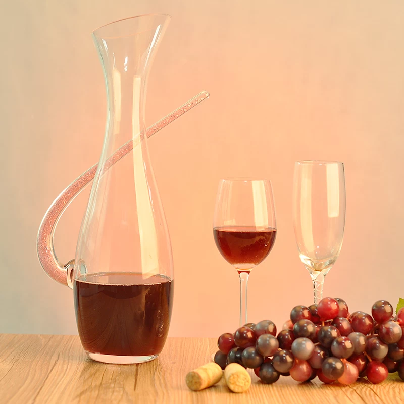 Handblown wine decanter