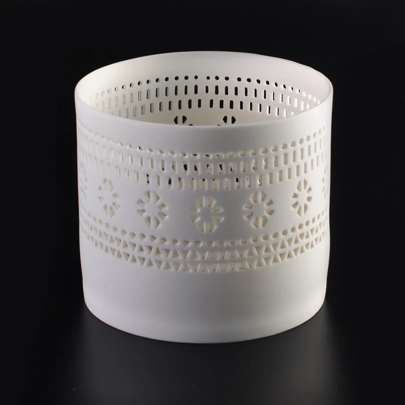 Customized ceramic tealight holder white candle holders
