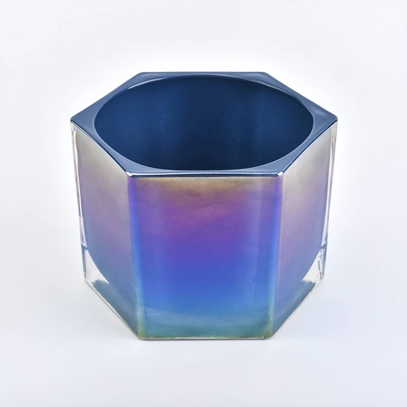 Hot Popular Luxury Hexxagon Glass Candle Jars