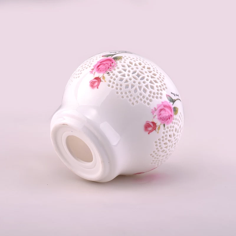 made in China white ceramic candle jar