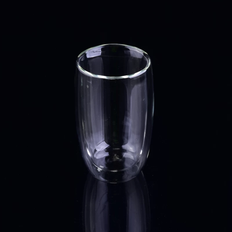 Boroslicate double walled glass drinking cup