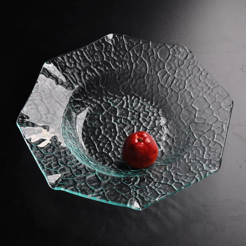 多边形透明玻璃盘